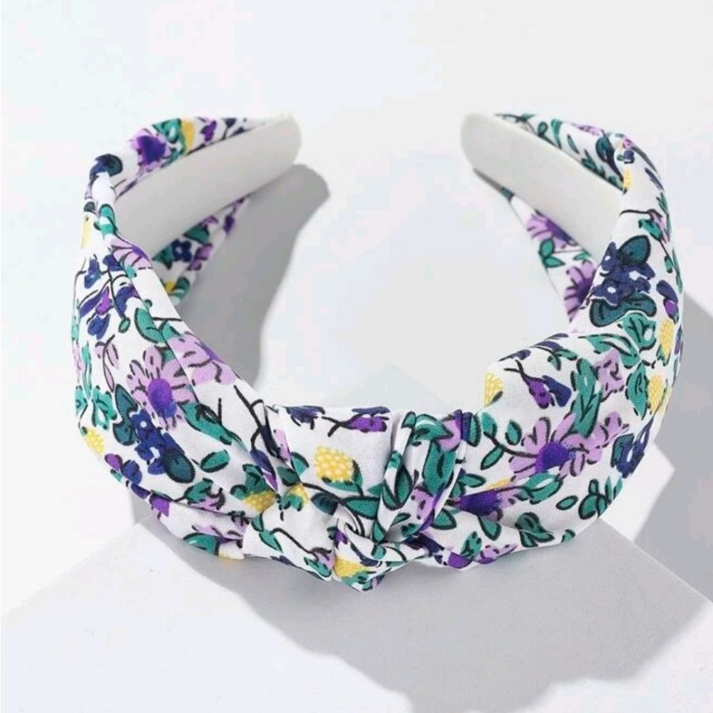 💜 Floral Print Headband - Picture 2 of 4